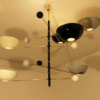 Mid-Century Italian Style Brass Chandelier Mid-Century Italian Style Brass Chandelier