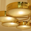 Mid-Century Italian Style Brass Chandelier Mid-Century Italian Style Brass Chandelier