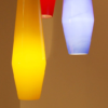 Mid Century Red Yellow Blue Italian Style Chandelier