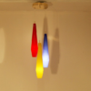 Mid Century Red Yellow Blue Italian Style Chandelier