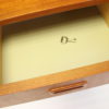 Danish wall cupboard with desktop and removable teak bookshelf