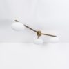 Modern - Angelo Lelli Style Italian Brass and Opaline Pendant Light