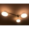 Modern - Angelo Lelli Style Italian Brass and Opaline Pendant Light