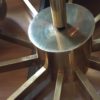 Modern Gio Ponti Style Italian Brass and Glass Pendant