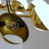 Vintage Stilnovo Style Chandelier Brass and Murano Glass