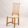 Mid-Century Dining Chairs in Pine and Straps, France, 1950s, Set of 3