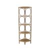 Bamboo and Wicker Corner Shelf, Italy, 1950s