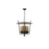 Mid-Century Pendant Lamp in Copper and Satinized Cylindrical Glass, 1950s
