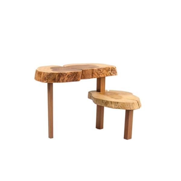Black acacia and oak side table Black acacia and oak side table