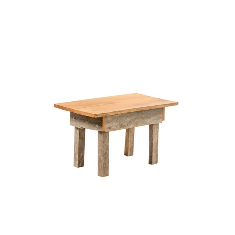 Oak and acacia side table