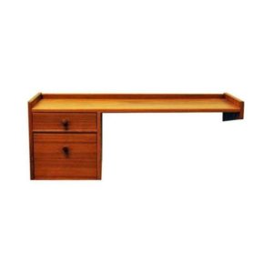 Vintage angleshaped teak shelf - Sweden 1950s