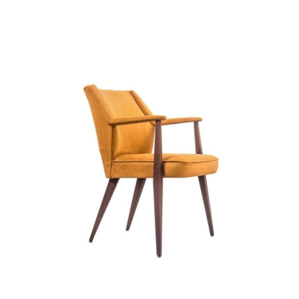 Mid-Century Teak and Baghera Fabric Armchair