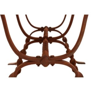 Brutalist Wrought Iron Travertine Oval Top Coffee Table