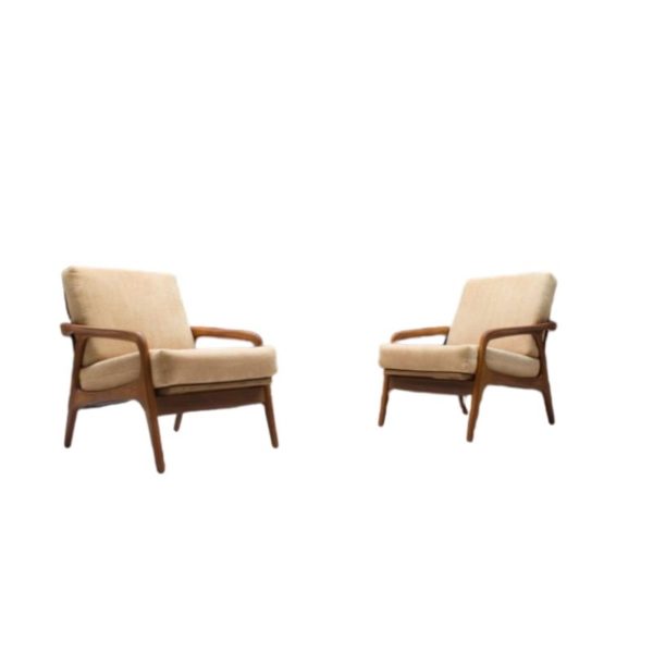 Mid-Century German Teak Armchairs from Casala, 1950s, Set of 2