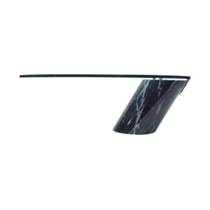 Black Marble and Glass Coffee Table Model K1000 by Team Form for Ronald Schmitt, 1970s