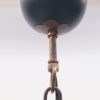 Mid-Century Pendant Lamp in Copper and Satinized Cylindrical Glass, 1950s