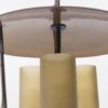 Mid-Century Pendant Lamp in Copper and Satinized Cylindrical Glass, 1950s
