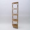 Bamboo and Wicker Corner Shelf, Italy, 1950s