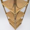 Bamboo and Wicker Corner Shelf, Italy, 1950s