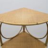 Bamboo and Wicker Corner Shelf, Italy, 1950s