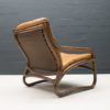Italian Bamboo, Rattan, and Leather Armchair, 1960s Italian Bamboo, Rattan, and Leather Armchair, 1960s