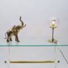 Hollywood Regency Plexiglas, Glass, and Brass Console Table, 1960s