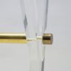Hollywood Regency Plexiglas, Glass, and Brass Console Table, 1960s