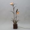 Large Golden Flower Floor Lamp Attributed to Maison Jansen, 1960s