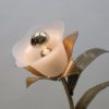 Large Golden Flower Floor Lamp Attributed to Maison Jansen, 1960s