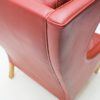 Leather & Oak Wingback Chair Mod. 2204 by Børge Mogensen for Fredericia, 1980s
