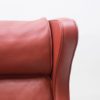 Leather & Oak Wingback Chair Mod. 2204 by Børge Mogensen for Fredericia, 1980s