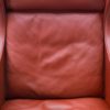 Leather & Oak Wingback Chair Mod. 2204 by Børge Mogensen for Fredericia, 1980s