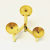 Scandinavian Triangle Brass Candleholder 1970s