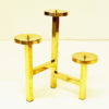 Scandinavian Triangle Brass Candleholder 1970s