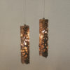 Brutalist pair of cylindershaped Copper Ceilinglamps 1960`s, Sweden Brutalist pair of cylindershaped Copper Ceilinglamps 1960`s, Sweden
