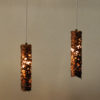 Brutalist pair of cylindershaped Copper Ceilinglamps 1960`s, Sweden Brutalist pair of cylindershaped Copper Ceilinglamps 1960`s, Sweden