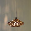 Brutalist squareshaped Copper Ceilinglamp 1960`s, Sweden