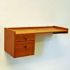Vintage angleshaped teak shelf - Sweden 1950s