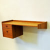 Vintage angleshaped teak shelf - Sweden 1950s
