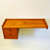 Vintage angleshaped teak shelf - Sweden 1950s