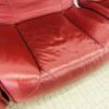Cassina Veranda 123 3seater sofa in Burgundy leather by Vico Magistretti vintage design