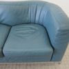Zanotta 'Onda' green leather 3 seater sofa vintage design