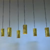 Pair of Brass Cylinder shaped ceiling pendant by Hans Agne Jakobsson 1960s Sweden Pair of Brass Cylinder shaped ceiling pendant by Hans Agne Jakobsson 1960s Sweden
