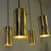 Pair of Brass Cylinder shaped ceiling pendant by Hans Agne Jakobsson 1960s Sweden Pair of Brass Cylinder shaped ceiling pendant by Hans Agne Jakobsson 1960s Sweden