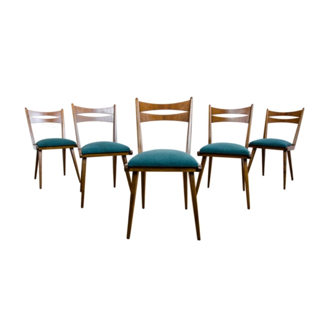 Czechoslovak Dining Chairs, 1960s, Set of 5