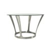 French Aluminum & Smoked Glass Dining Table by Boris Tabacoff, 1960s
