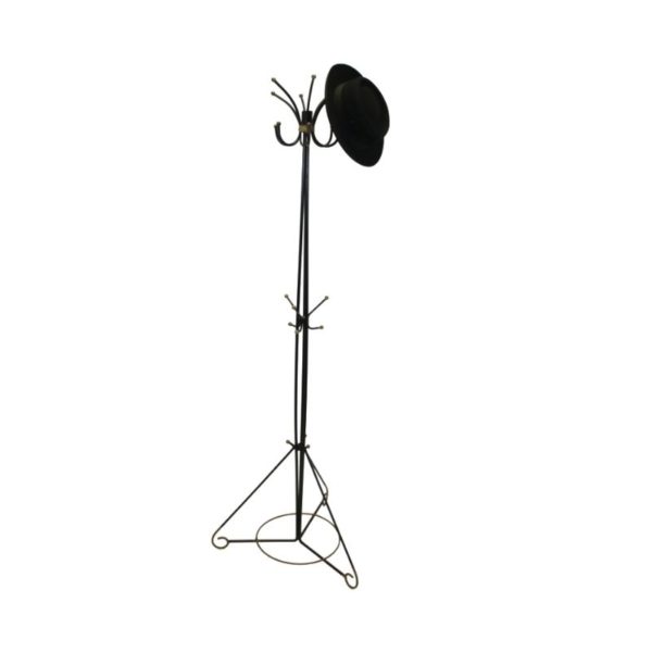 French iron coat rack in the style of Jean Royere French iron coat rack in the style of Jean Royere