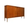 Danish Teak Highboard With Sliding Doors by Henry W. Klein for Bramin Møbler, 1960s