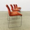 Simon international Jano LG red velvet chairs 4x vintage design Simon international Jano LG red velvet chairs 4x vintage design