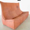 Montis Florence 'The Rock' 3-seater sofa in terracotta red leather vintage design